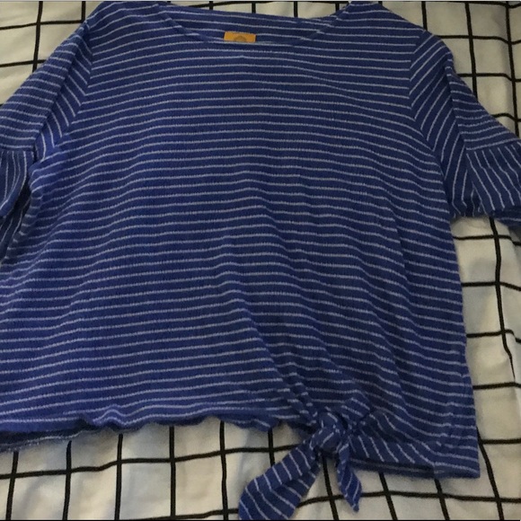 Blue and white striped blouse from Ruby Rd Petite - Picture 1 of 2